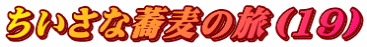 ちいさな蕎麦の旅（19）