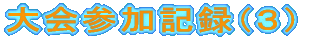 大会参加記録(3)